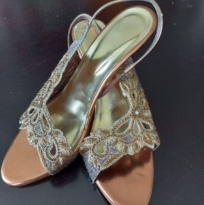 Golden Sparkling Sandals